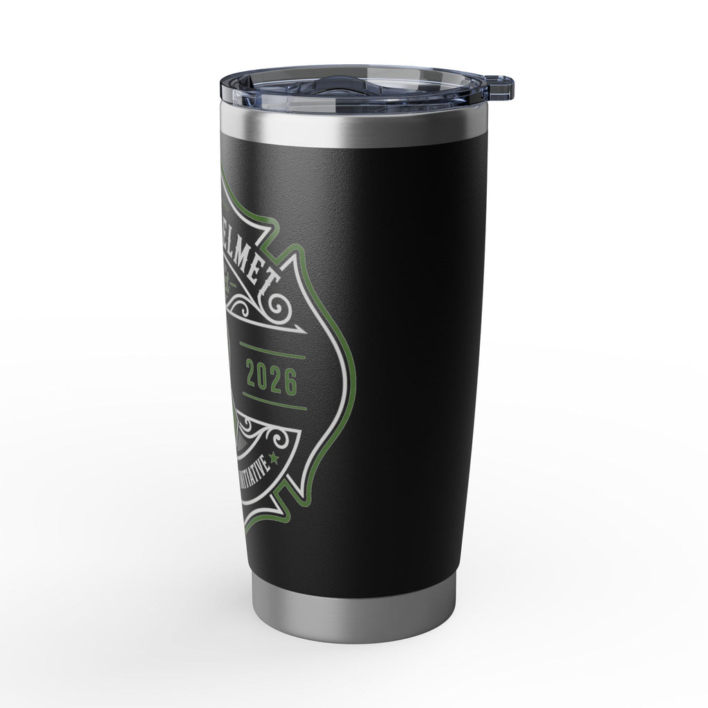 Mental Health Awareness Tumbler - "The Black Helmet Project" 20oz Insulated Travel Cup