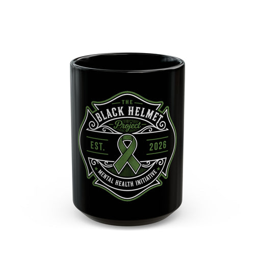 Black Helmet Project Mental Health Ribbon Mug — Support & Awareness Coffee Cup (11oz, 15oz)