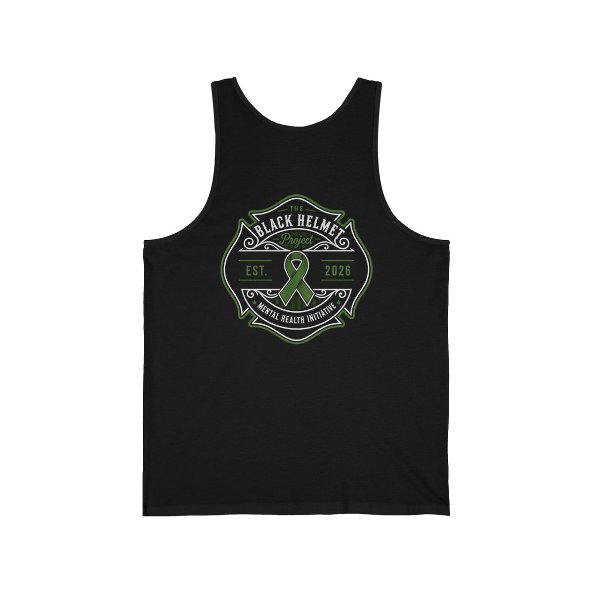 Mental Health Awareness Ribbon Tank Top — Green Ribbon Support Vest