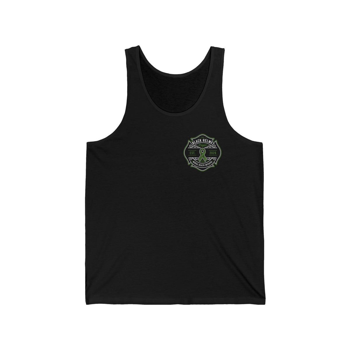 Mental Health Awareness Ribbon Tank Top — Green Ribbon Support Vest