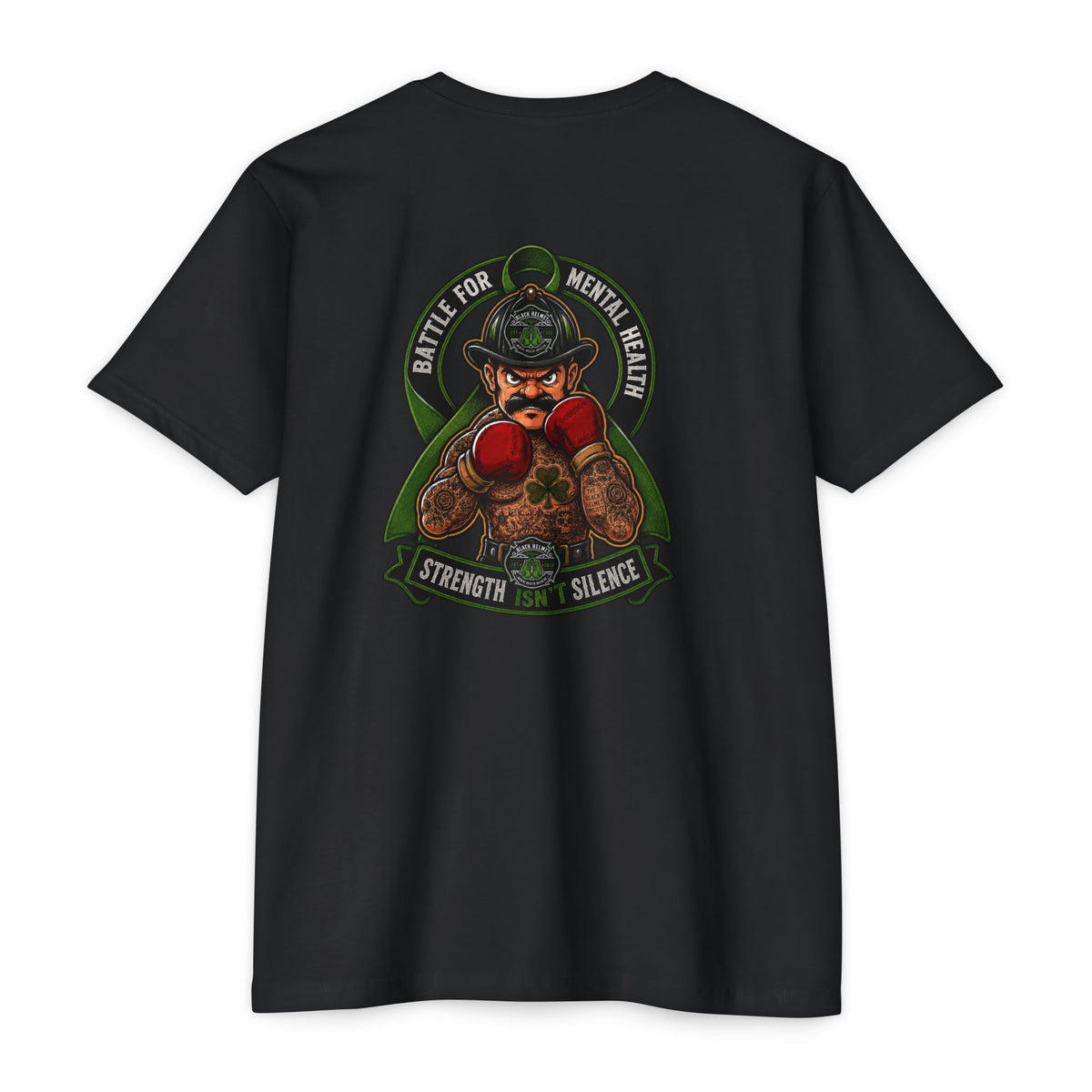 Battle for Mental Health Boxing T-Shirt — Strength Over Silence Tee