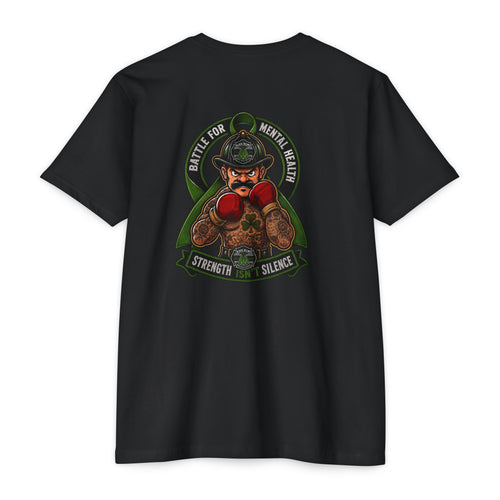Battle for Mental Health Boxing T-Shirt — Strength Over Silence Tee