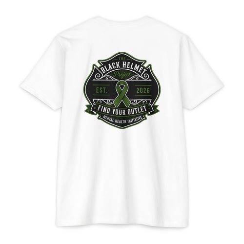 Black Helmet Project 'Find Your Outlet' Mental Health Ribbon T-Shirt