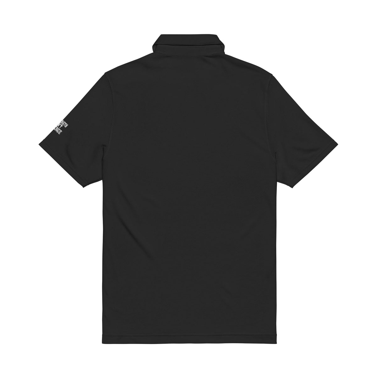 Embroidered Black Performance Polo with Celtic Knot Logo — Men’s Golf & Work Shirt