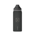 32oz Insulated Water Bottle — Matte Black Oasis Flask with Subtle Awareness Emblem