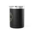 15oz Insulated Black Tumbler Mug with Minimal Cat Outline — Travel Coffee Cup