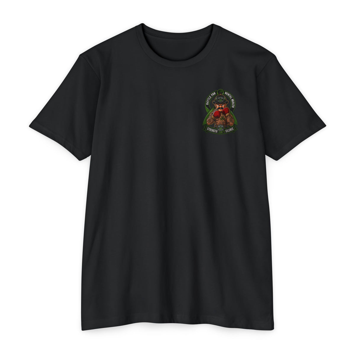 Battle for Mental Health Boxing T-Shirt — Strength Over Silence Tee