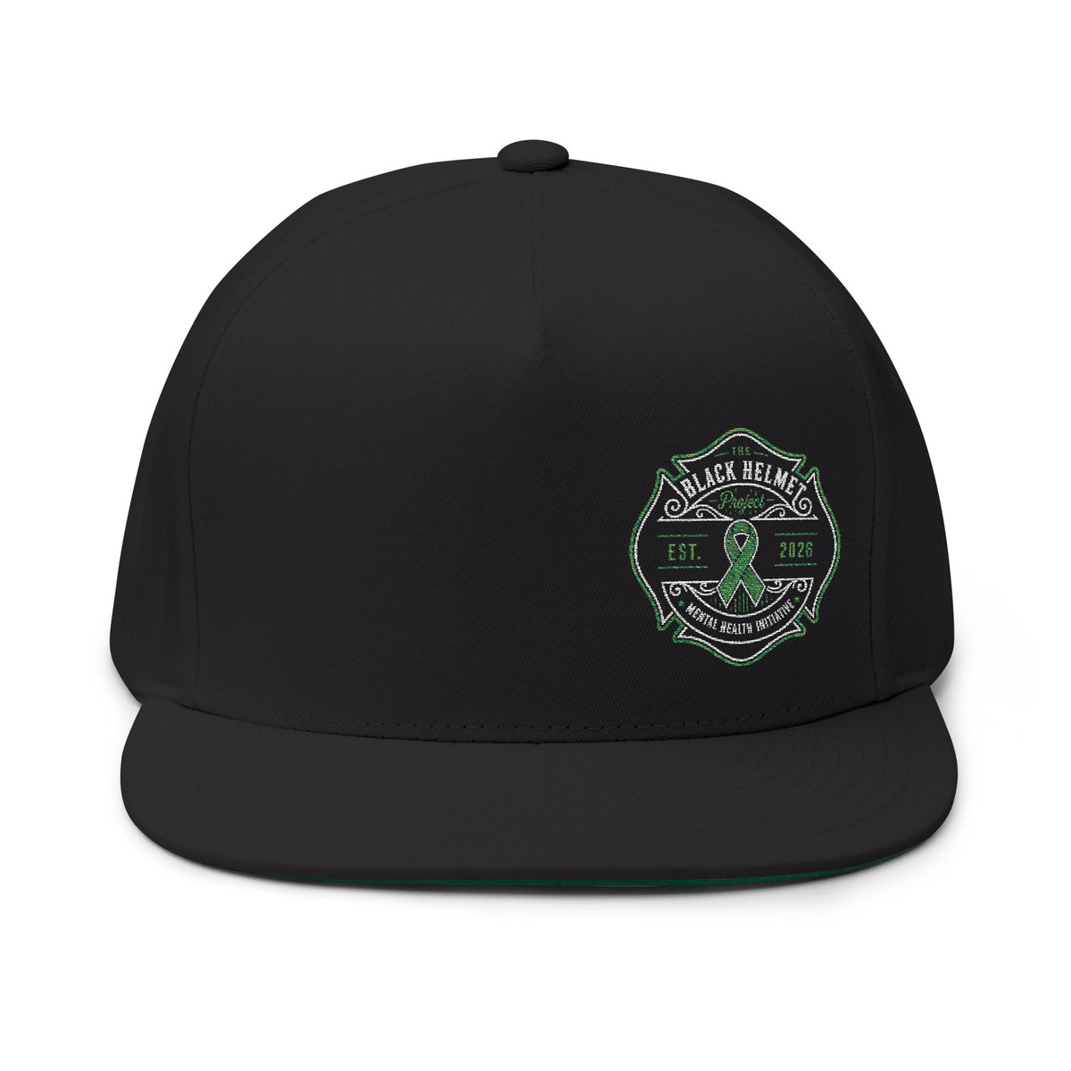 Flat Bill Cap - St. Patrick's Ribbon Embroidered Patch Snapback