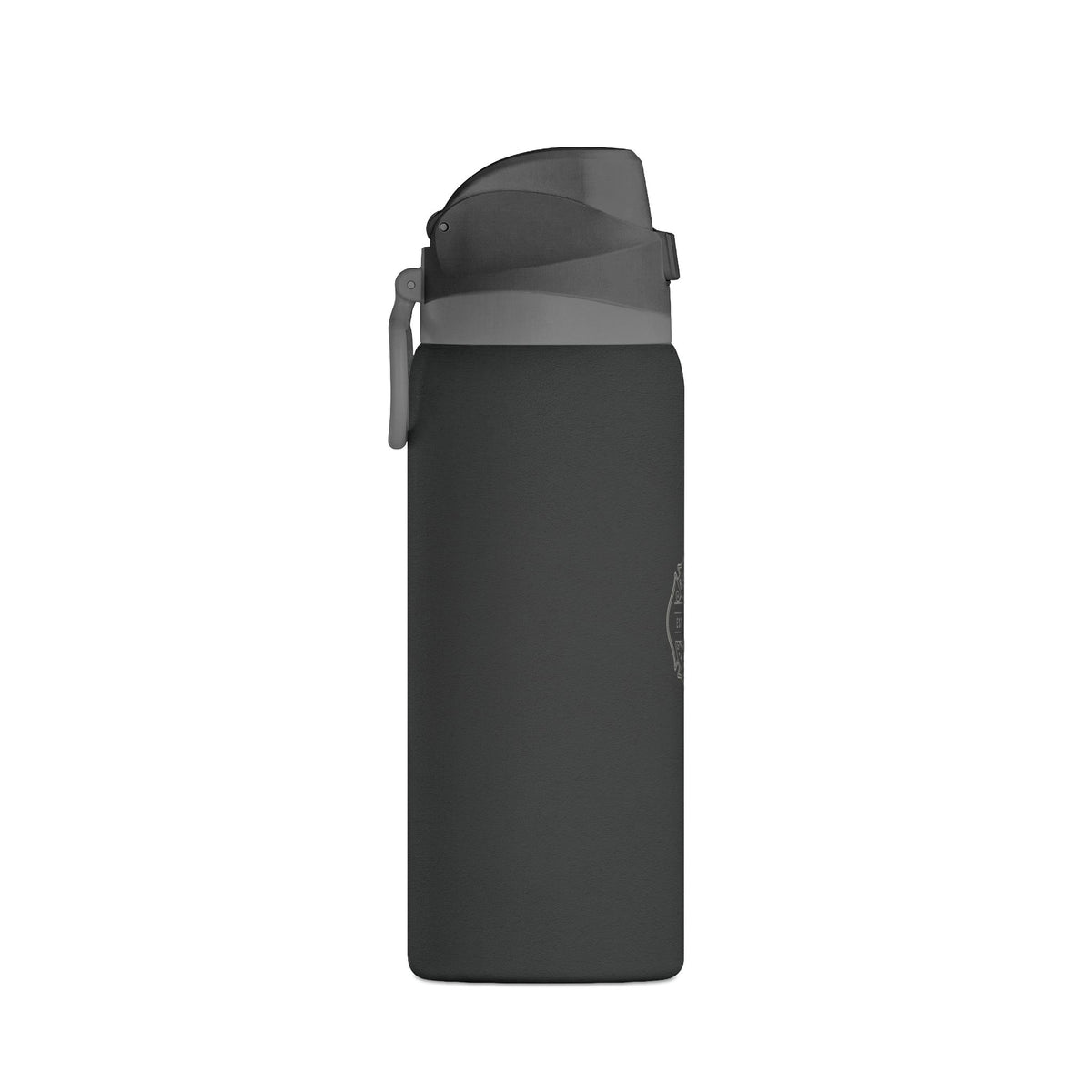 32oz Insulated Water Bottle — Matte Black Oasis Flask with Subtle Awareness Emblem