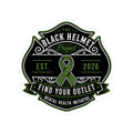 Find Your Outlet Mental Health Ribbon Sticker — The Black Helmet Project (Kiss-Cut)