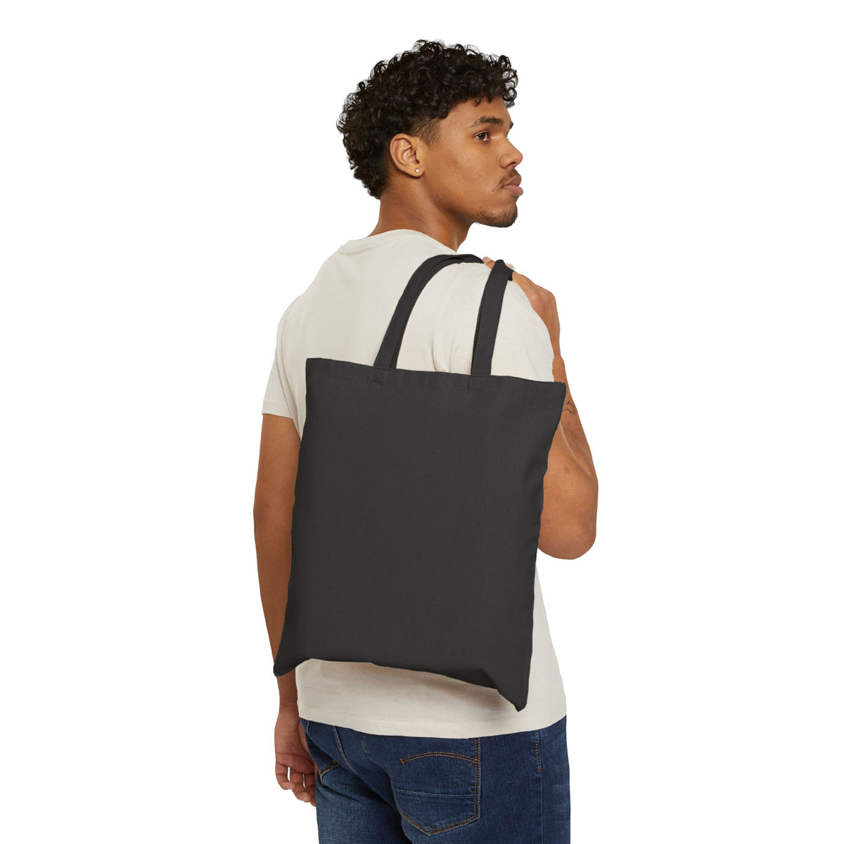Tote Bag — "Black Helmets" Mental Health Awareness Ribbon Canvas Tote