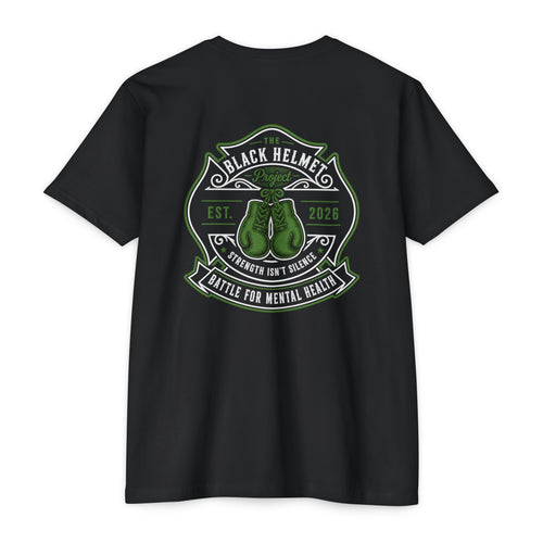 Black Helmet Boxing Club T-Shirt — 'Battle for Mental Health' Graphic Tee
